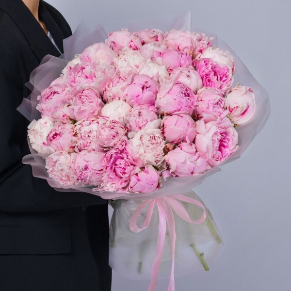 Şık Pembe Şakayık Buketi